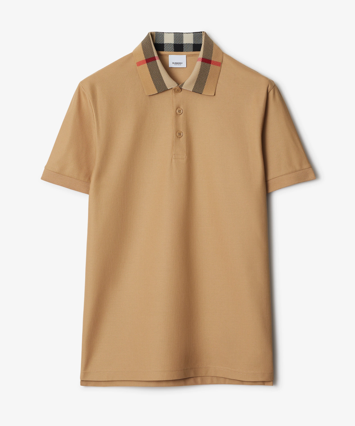 Burberry Check Collar Polo