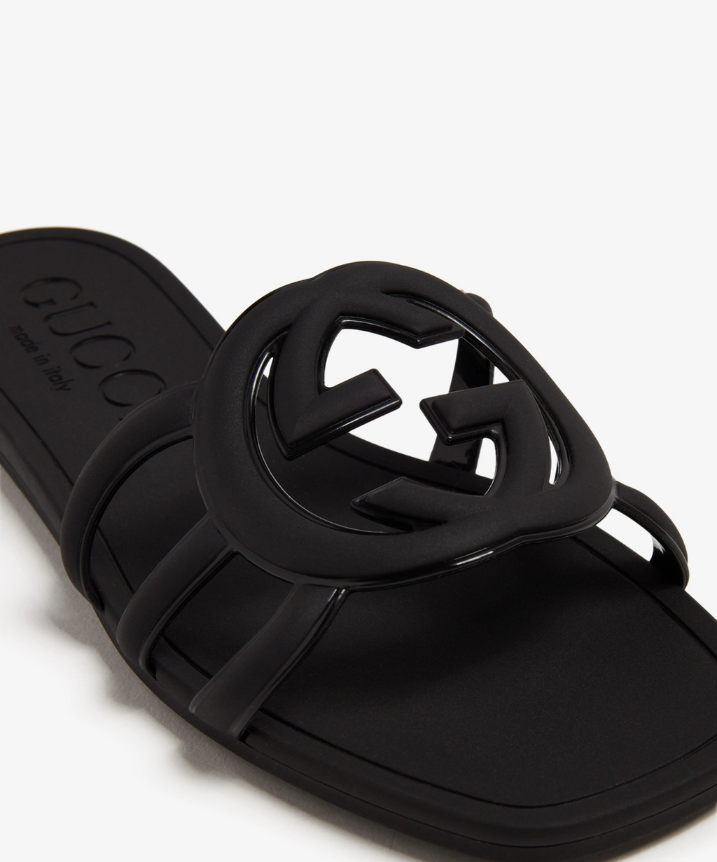 Gucci Interlocking G Rubber Slides