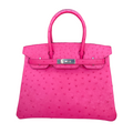 Hermès Birkin 30 Rose Tyrien Ostrich Palladium Hardware