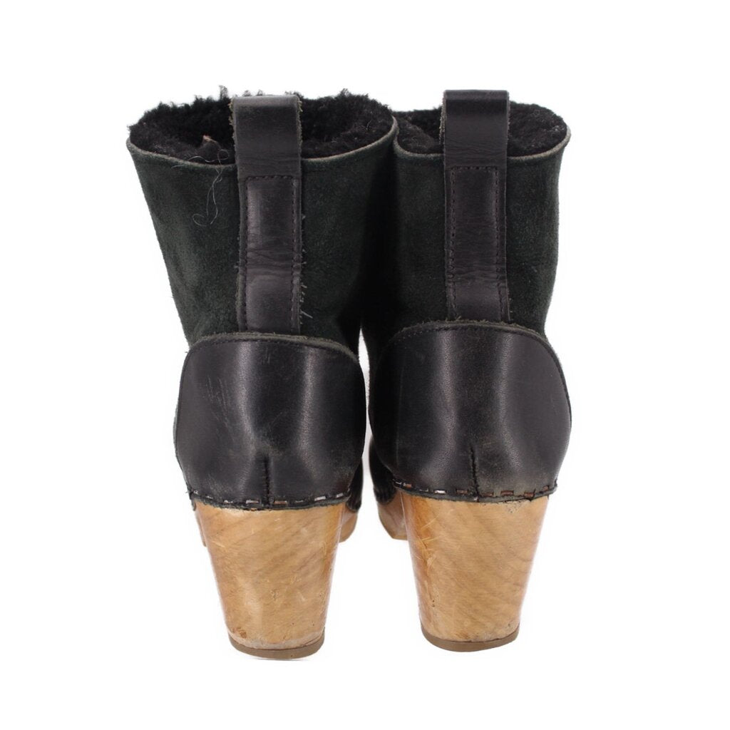 NO. 6 5" PULL ON SHEARLING CLOG BOOTS BLACK 37 EU | 7 US