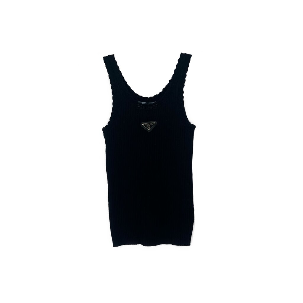PRADA KNIT TANK TOPS BLACK S