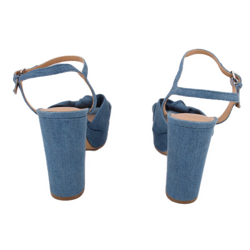 MARC FISHER DENIM PLATFORM SANDALS BLUE 8 US
