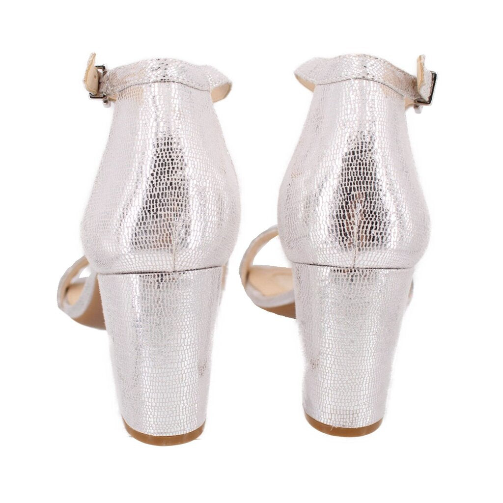 ALEX MARIE METALLIC HEELS SILVER 8.5 US