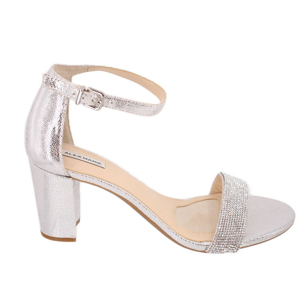 ALEX MARIE METALLIC HEELS SILVER 8.5 US