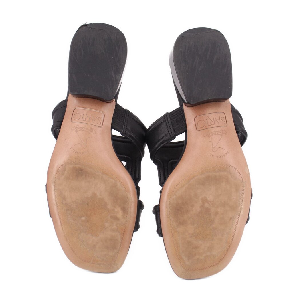 FRANCO SARTO SLIP ON SANDALS BLACK 6.5 US