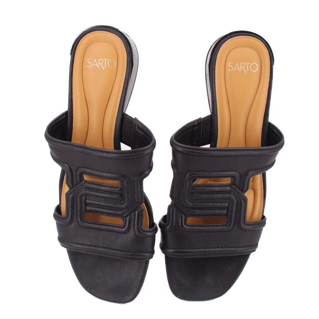 FRANCO SARTO SLIP ON SANDALS BLACK 6.5 US