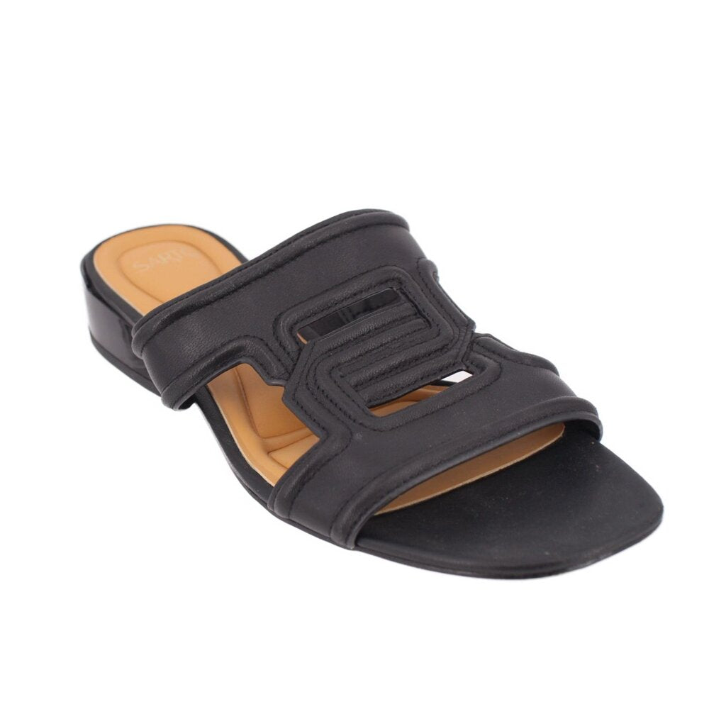 FRANCO SARTO SLIP ON SANDALS BLACK 6.5 US