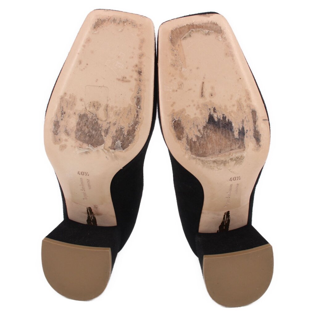 RUPERT SANDERSON SUEDE HEELS BLACK 40.5 EU / 9.5 US