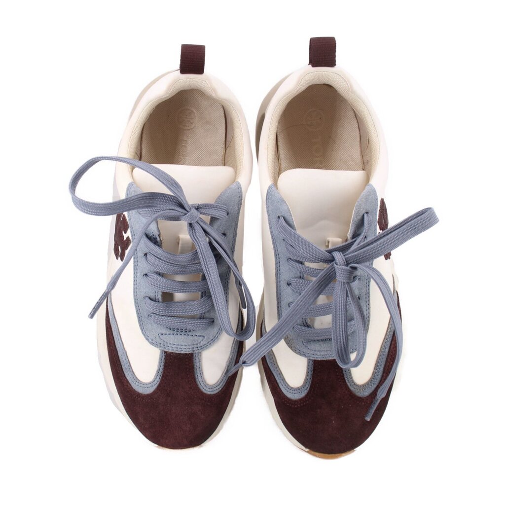 TORY BURCH SUEDE SNEAKERS BLUE WHITE 9 US