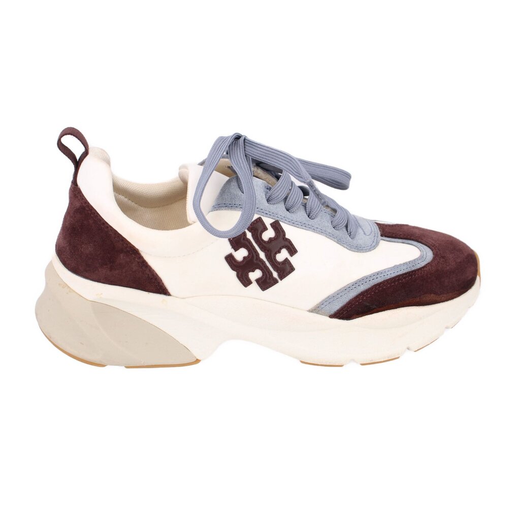 TORY BURCH SUEDE SNEAKERS BLUE WHITE 9 US