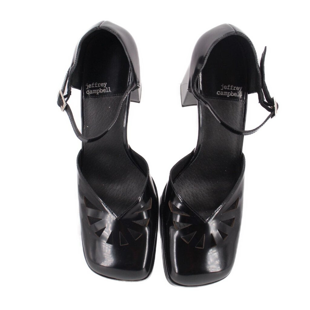 JEFFREY CAMPBELL MAXXED PLATFORM HEELS BLACK 9 US
