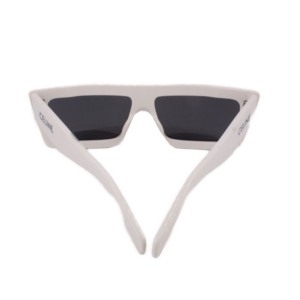 CELINE CL40214U RECTANGLE FRAME SUNGLASSES WHITE