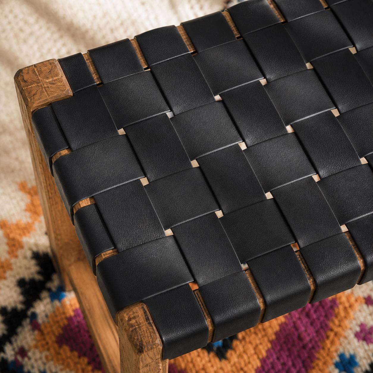 Moroccan Wooden Bench — lifestyle scene in a US home