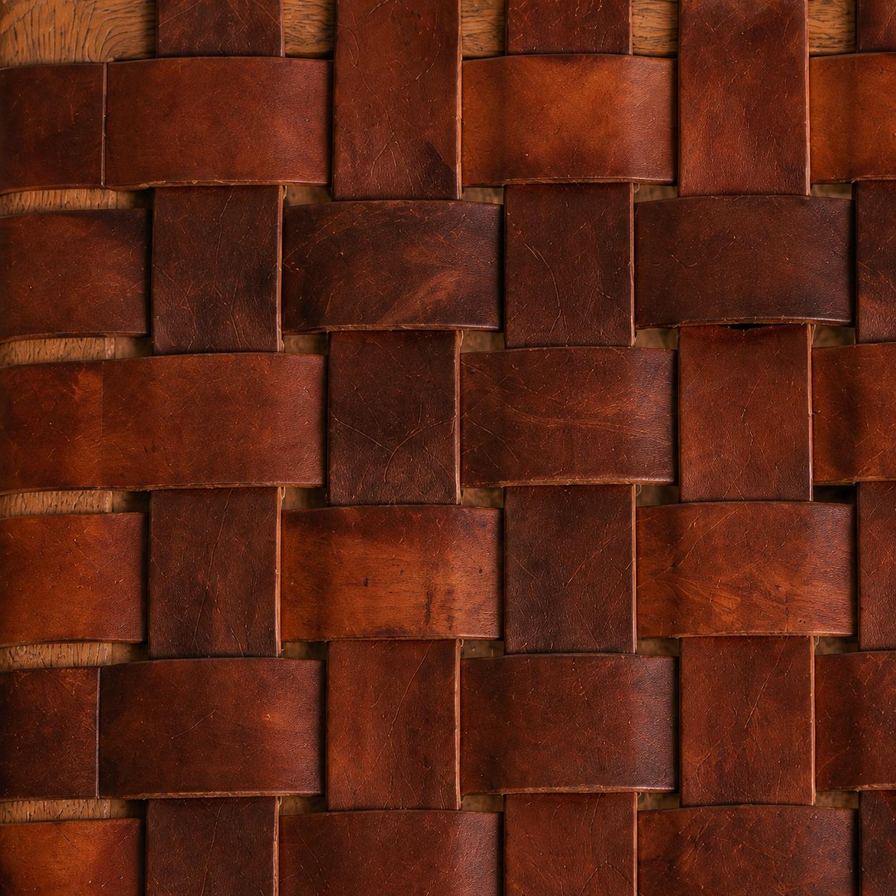 Moroccan Foot Stool — back view of handmade construction