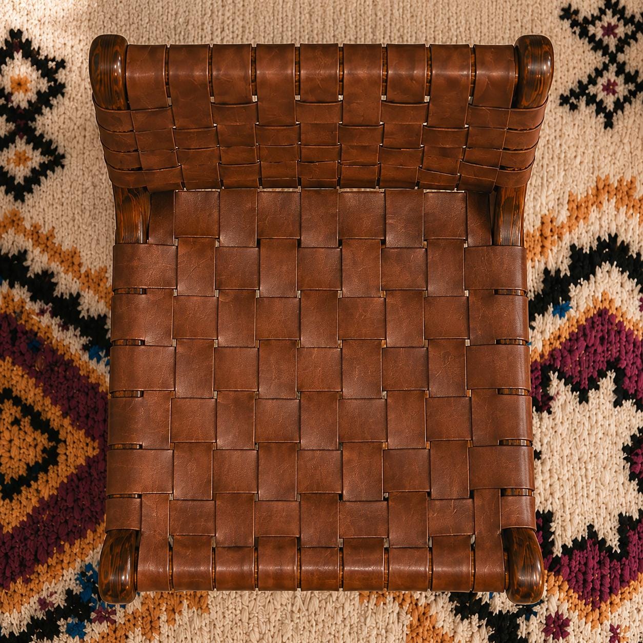 Moroccan Bar Stool — close-up of handmade texture
