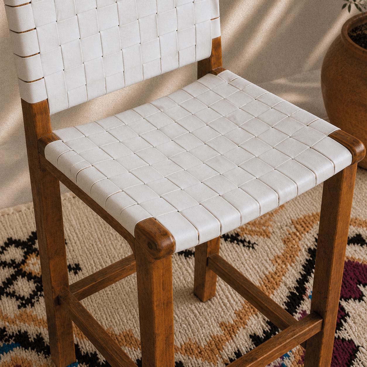 Moroccan Bar Stool — alternate angle showing scale