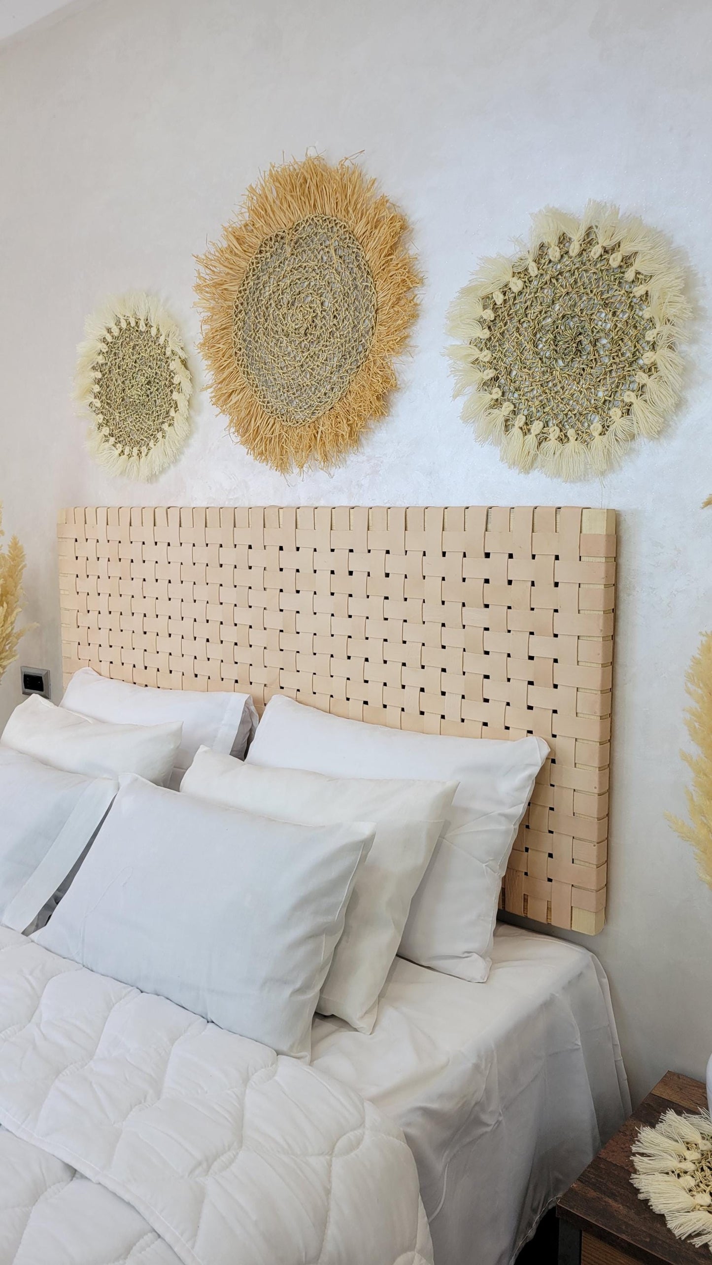 Woven Leather Headboard — lifestyle scene in a US home