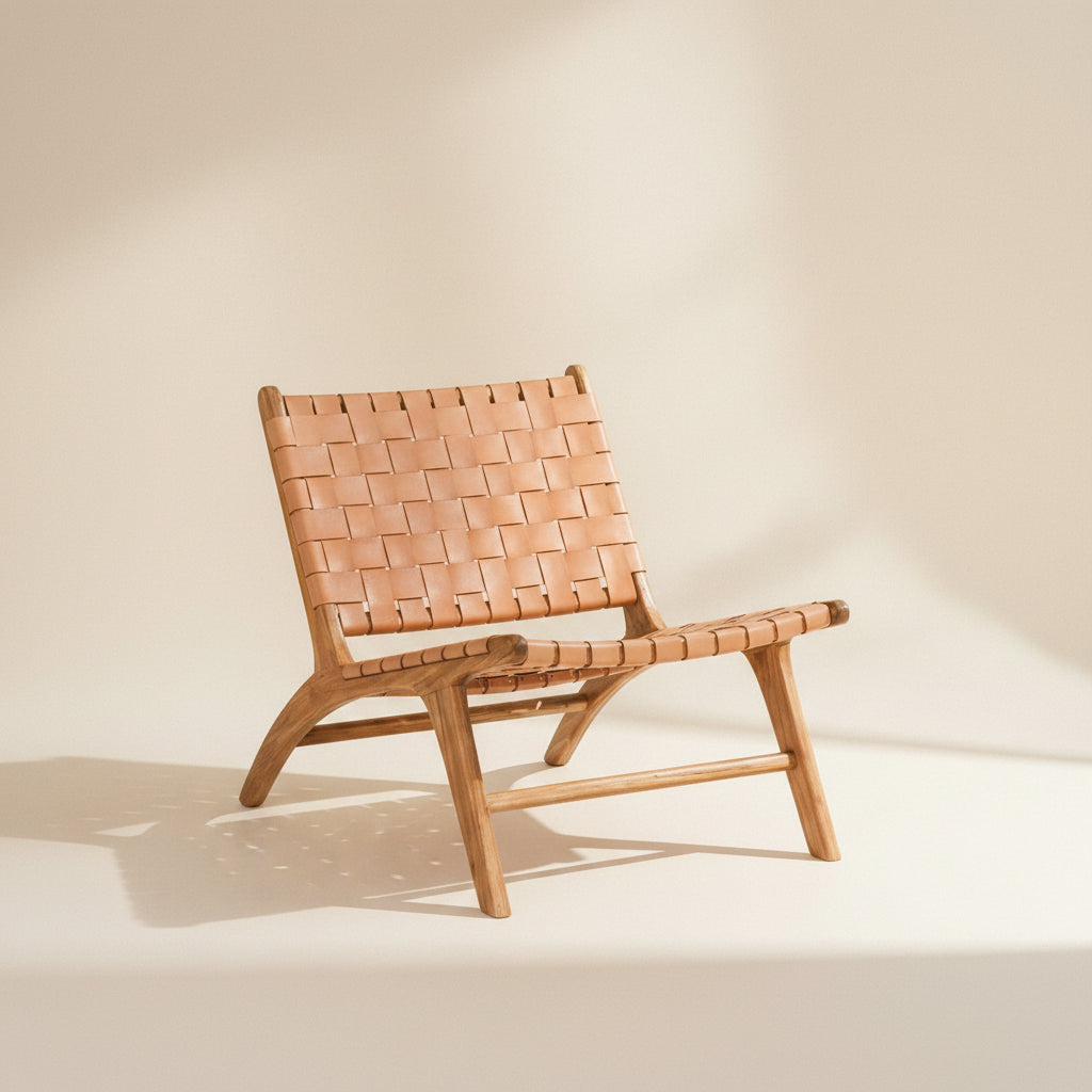 Handcrafted Wooden Accent Chair — Minimalist Lounge