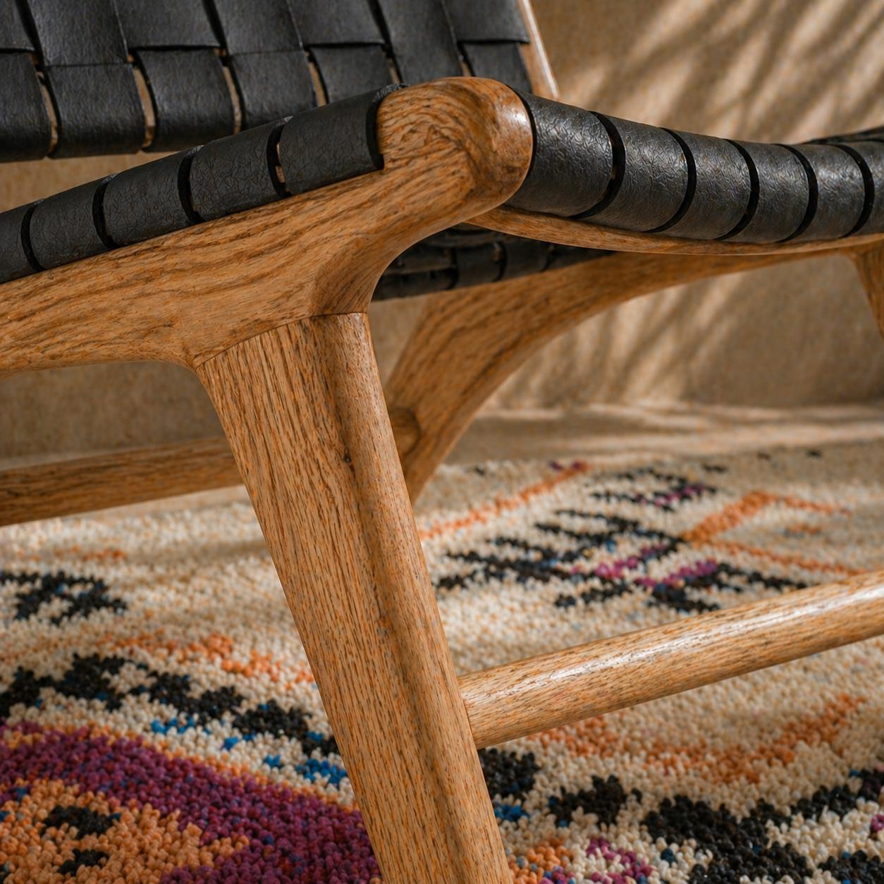 Moroccan Accent Chair — three-quarter angle