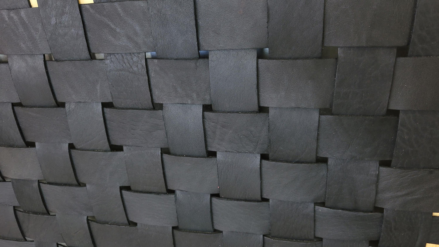 Woven Leather Headboard — close-up of leather texture