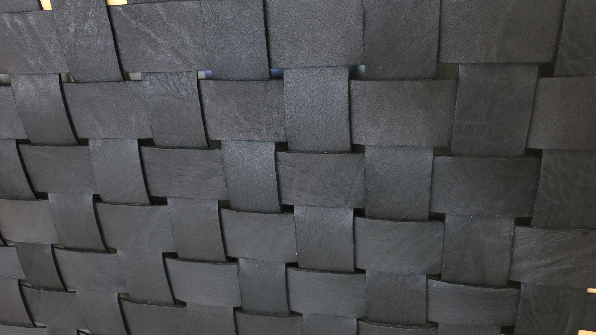 Woven Leather Headboard — close-up of leather texture