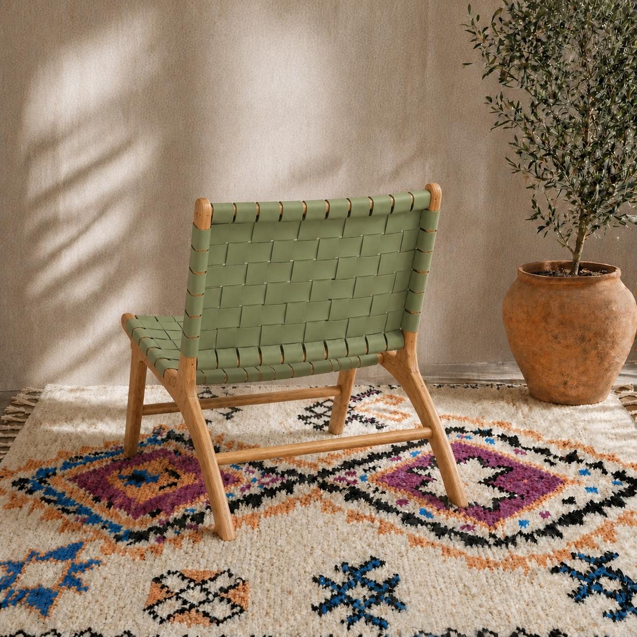 Moroccan Accent Chair — paired with neutral home decor