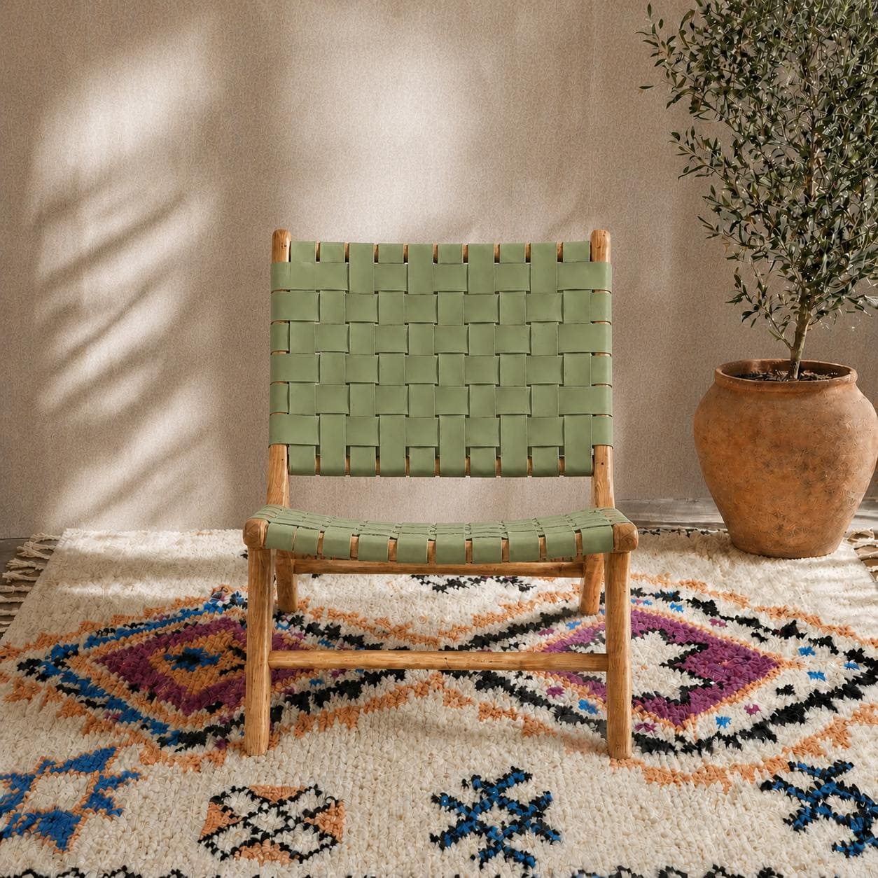 Moroccan Accent Chair — lifestyle scene in a US home