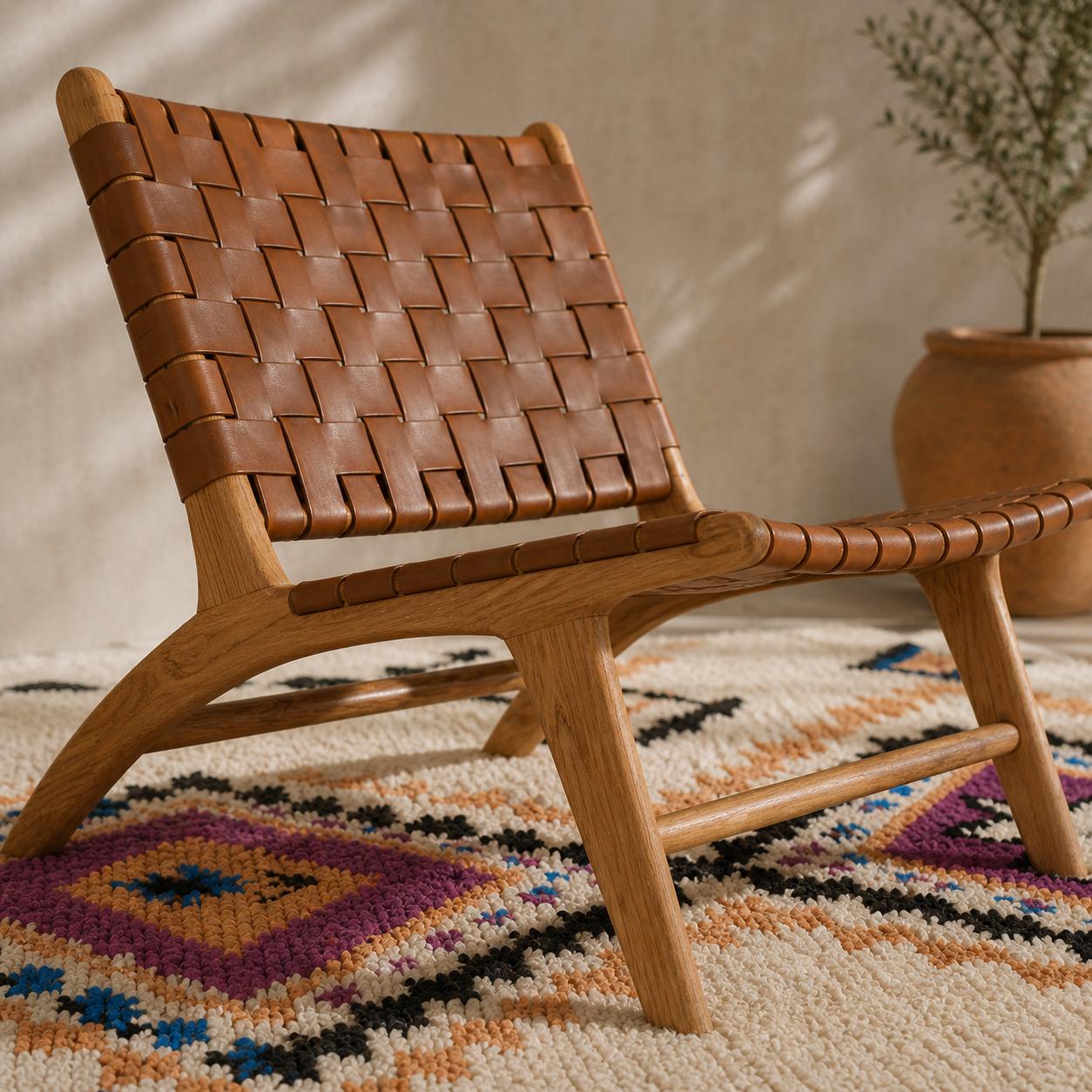 Moroccan Accent Chair — paired with neutral home decor
