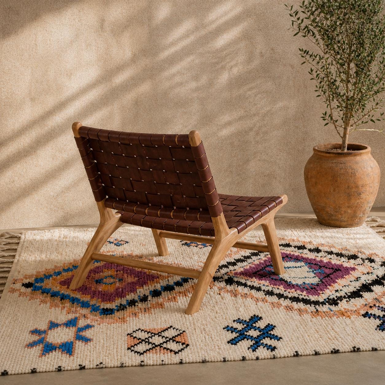 Moroccan Accent Chair — lifestyle scene in a US home