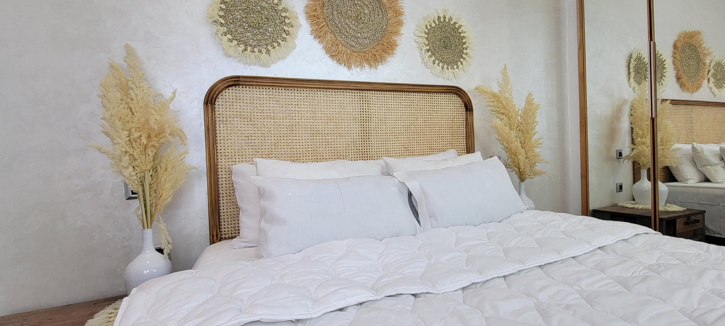 Rattan Headboard — lifestyle scene in a US home