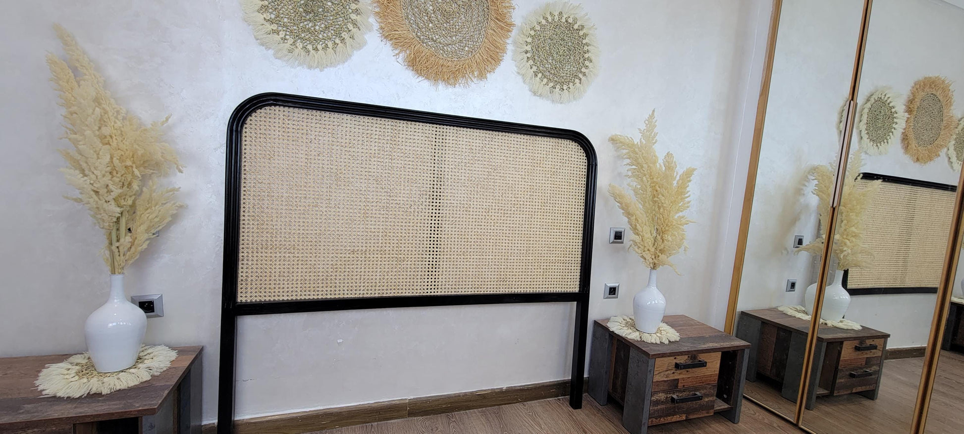 Rattan Headboard — lifestyle scene in a US home