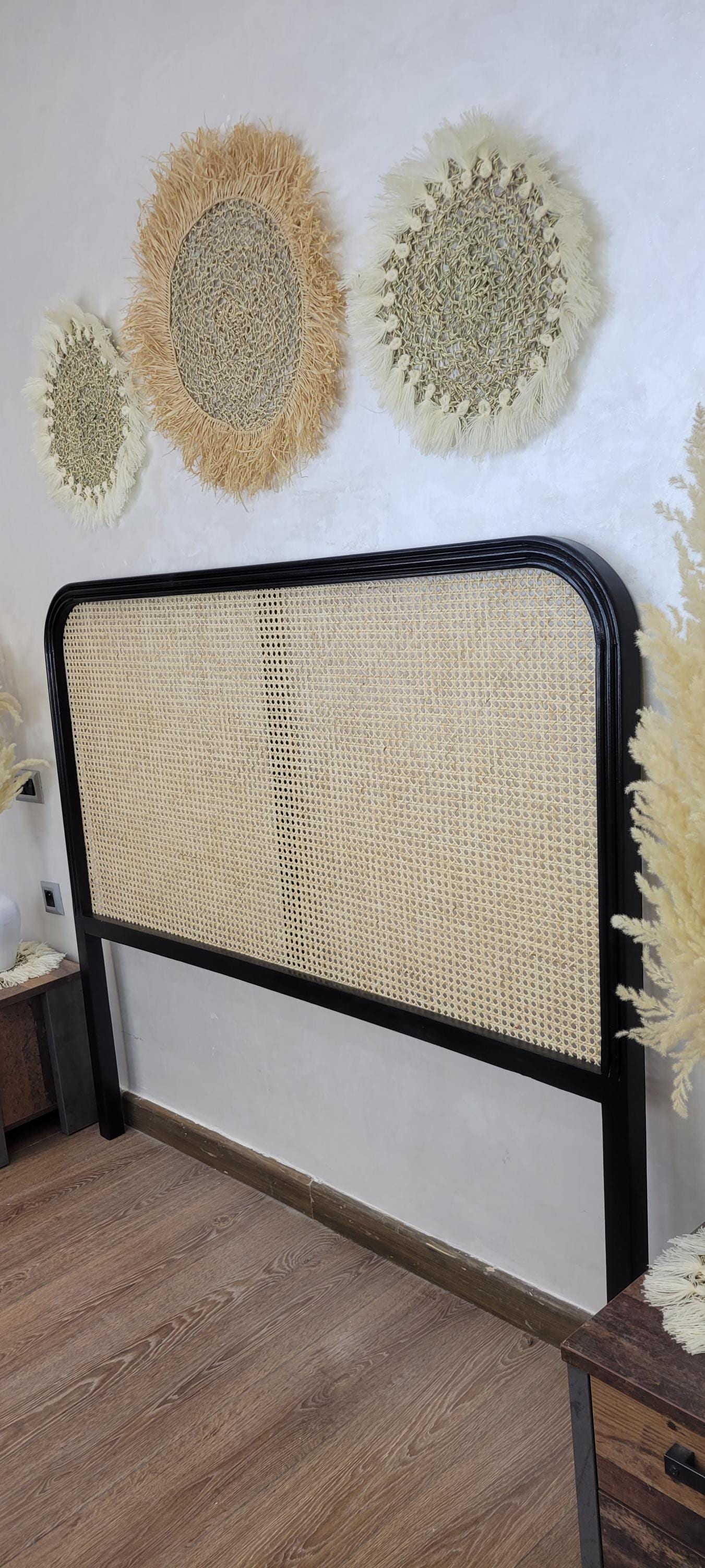 Rattan Headboard — close-up of rattan cane texture