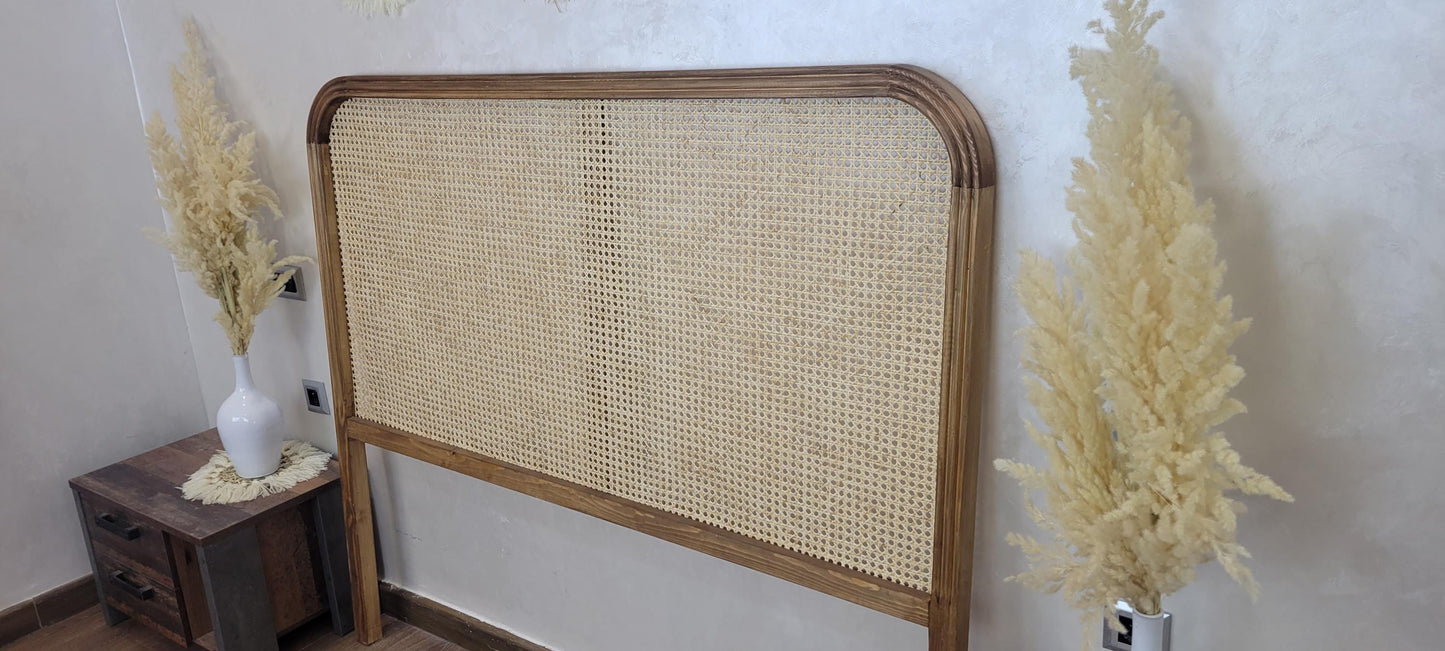 Rattan Headboard — top view showing weave pattern