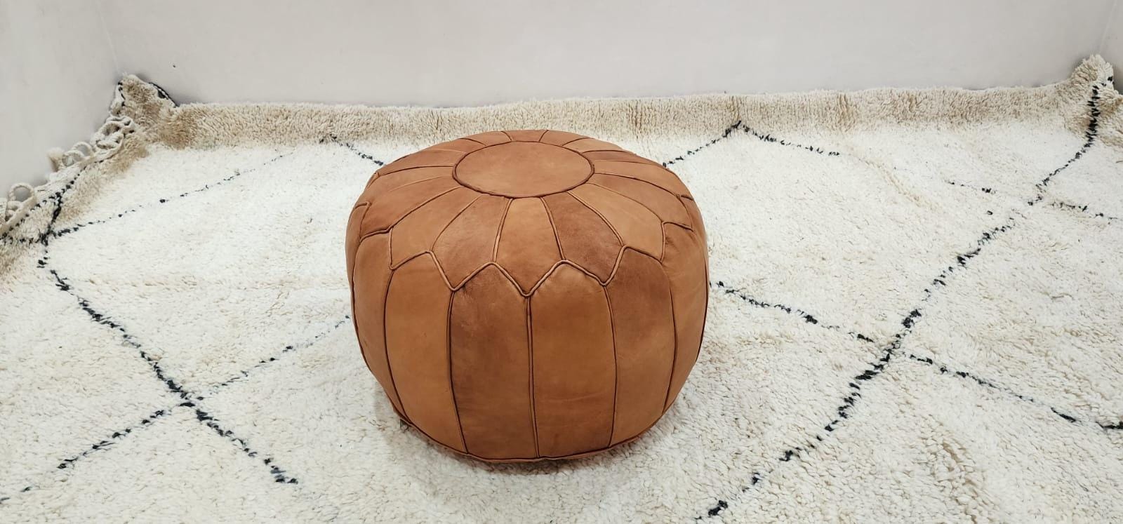 Moroccan Floor Pouf — color variation in natural light