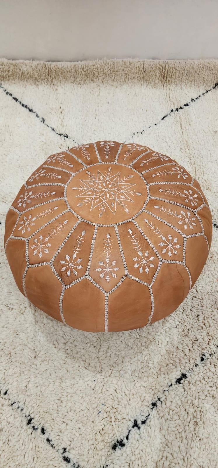 Moroccan Floor Pouf — color variation in natural light