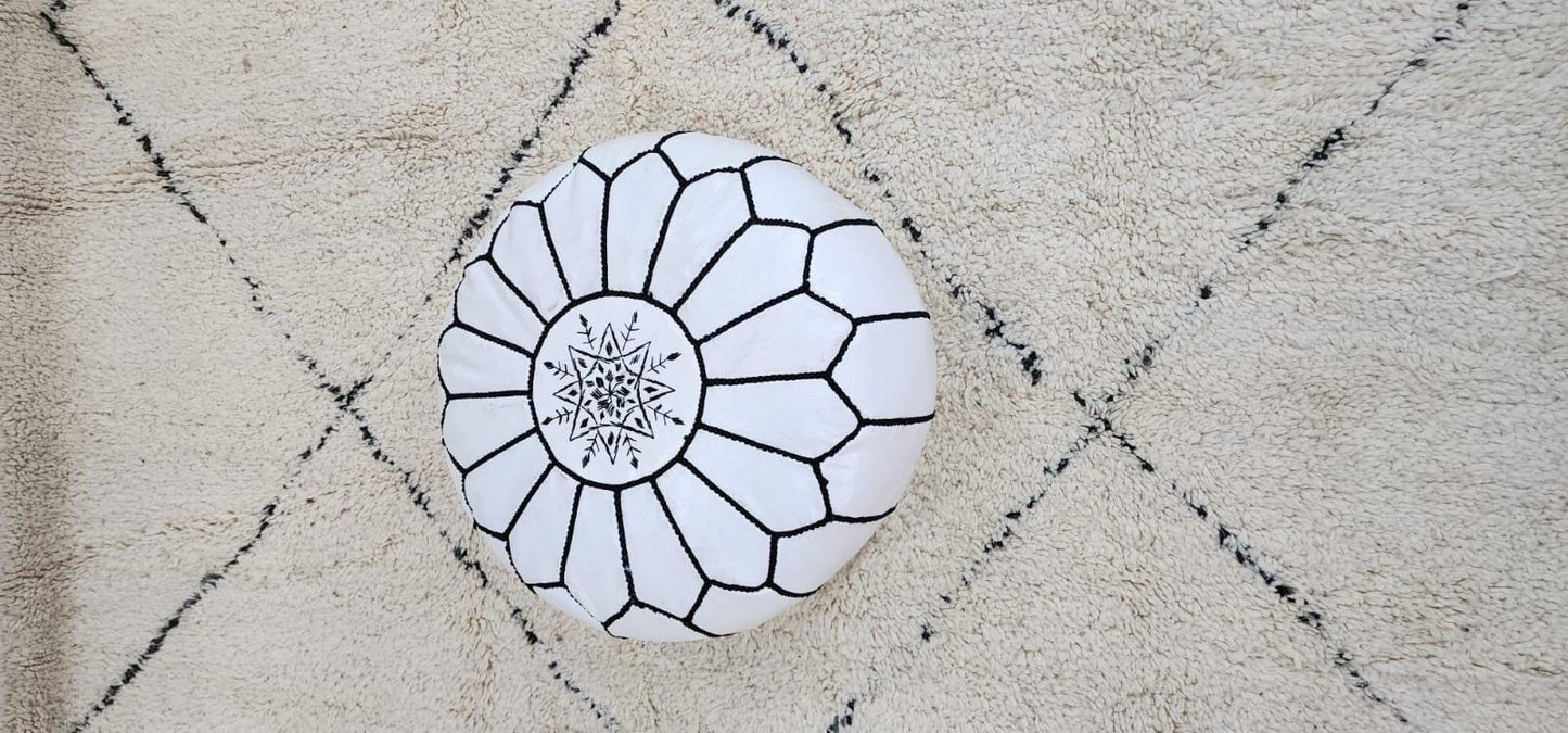 Moroccan Floor Pouf — alternate angle showing scale