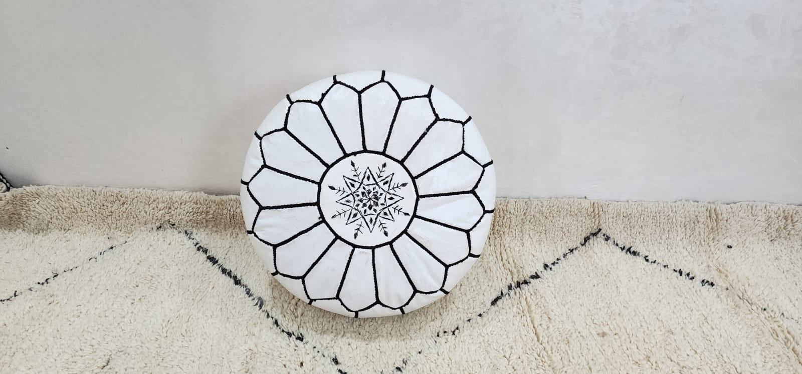 Moroccan Floor Pouf — color variation in natural light