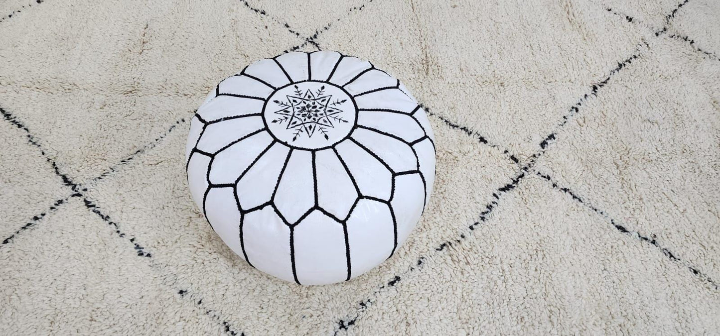 Moroccan Floor Pouf — lifestyle scene in a US home