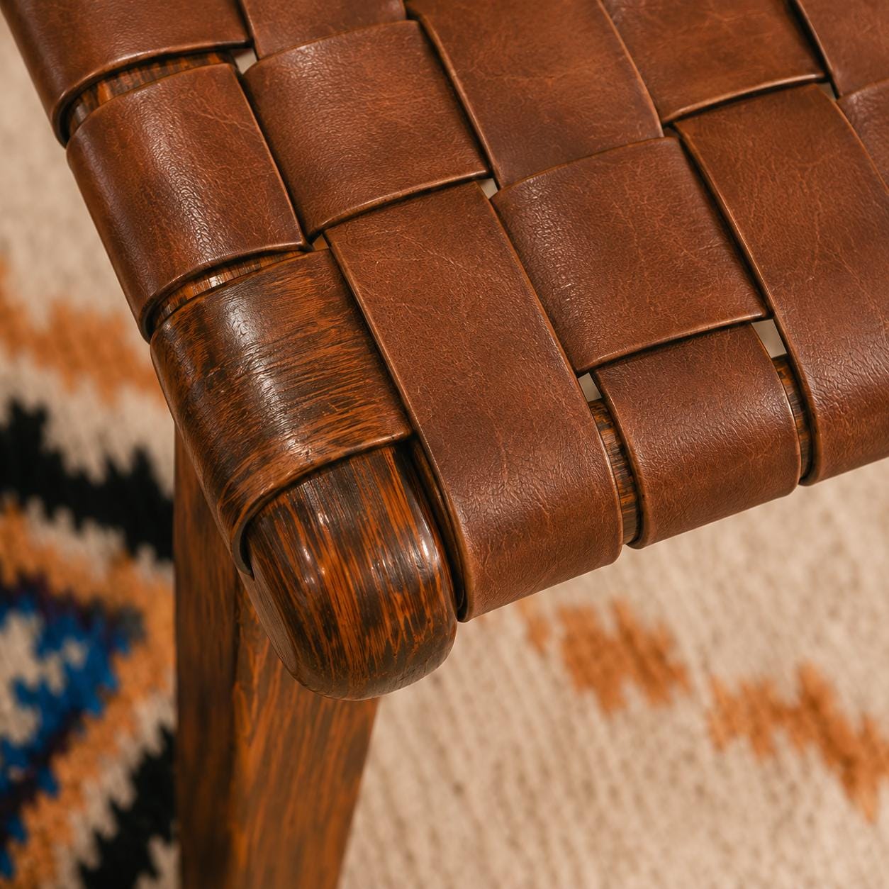 Moroccan Bar Stool — alternate angle showing scale