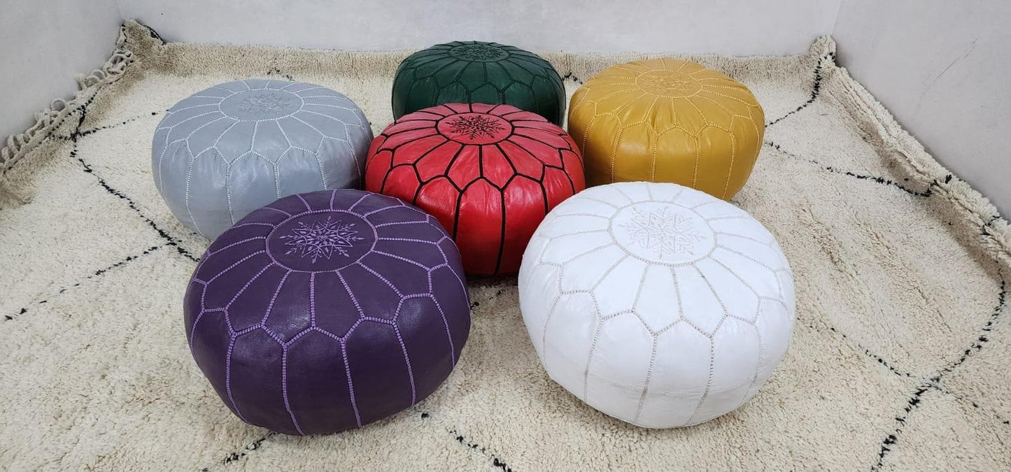 Moroccan Floor Pouf — color variation in natural light