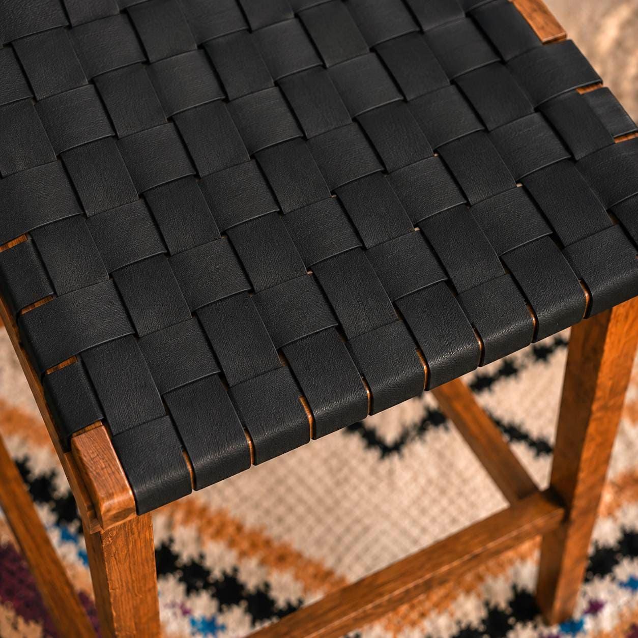 Moroccan Bar Stool — styled in a modern boho living room