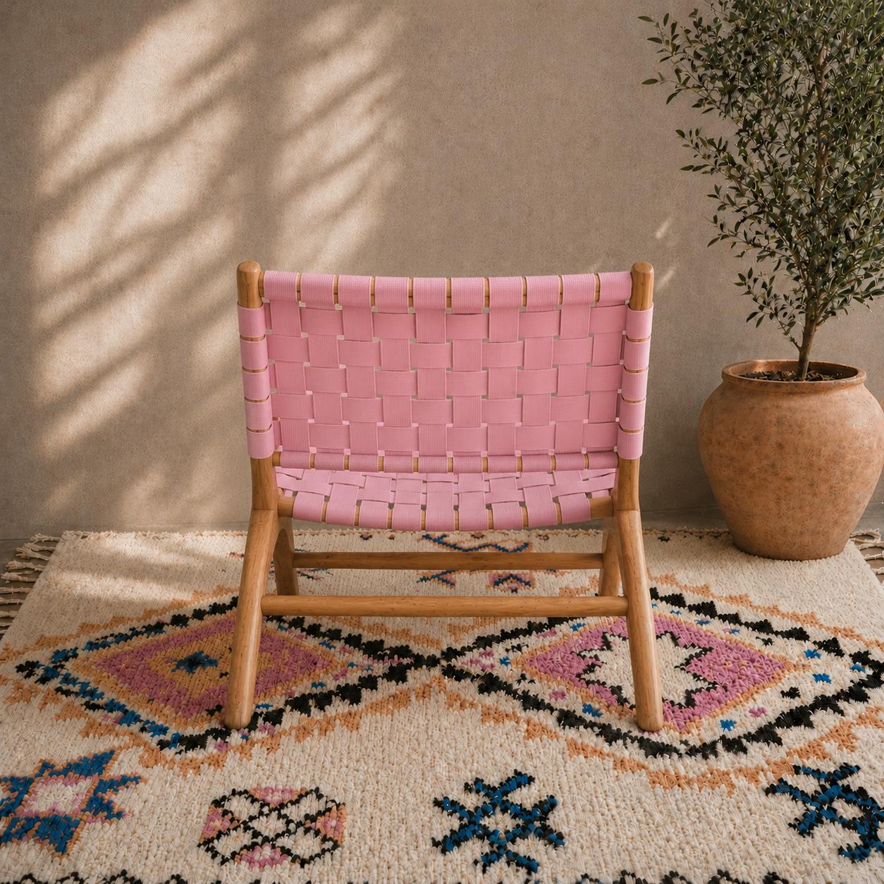 Moroccan Accent Chair — paired with neutral home decor