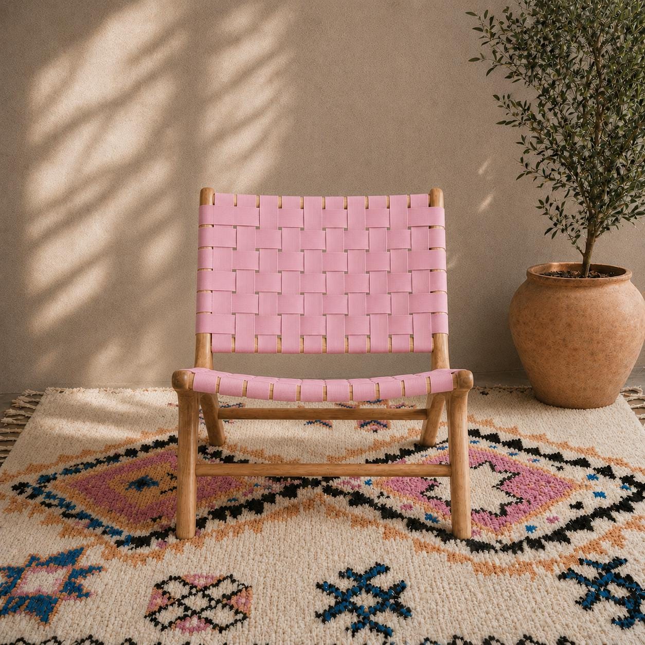 Moroccan Accent Chair — lifestyle scene in a US home