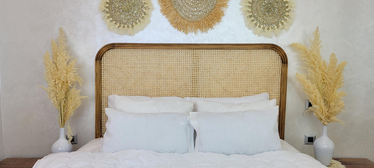 Rattan Headboard — close-up of rattan cane texture