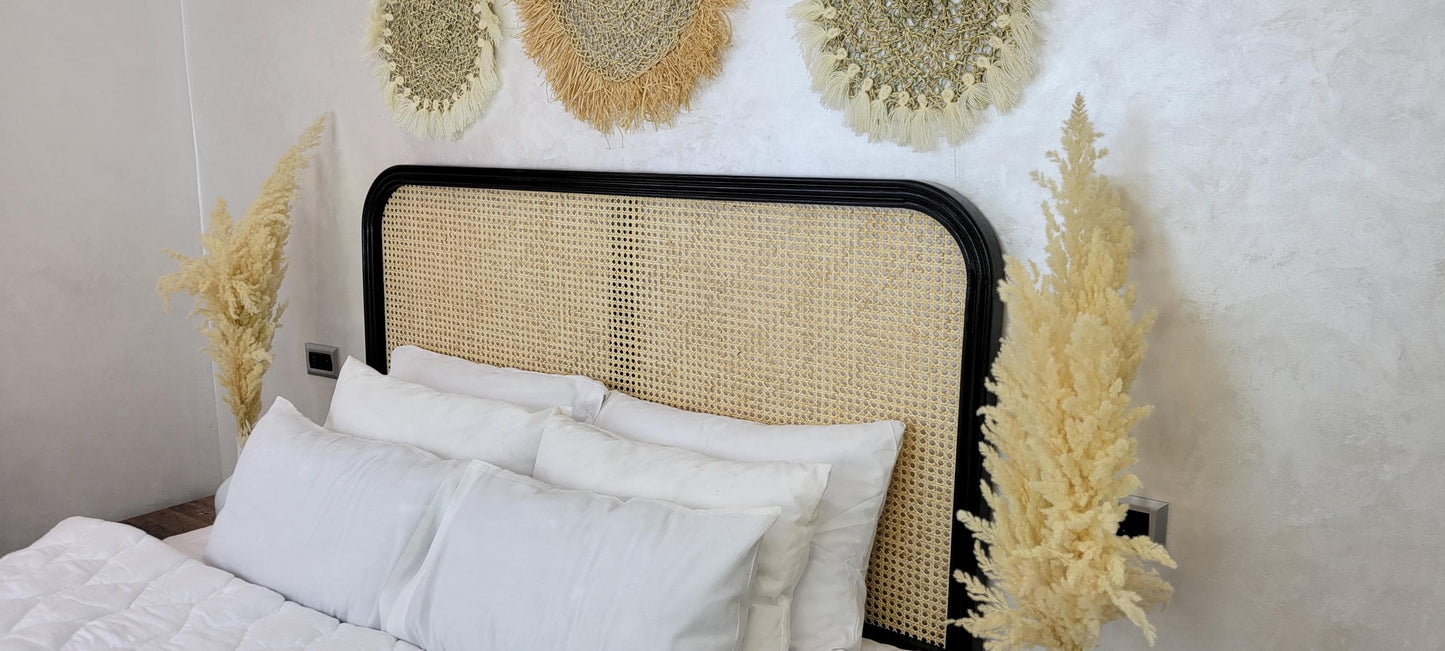 Rattan Headboard — close-up of rattan cane texture