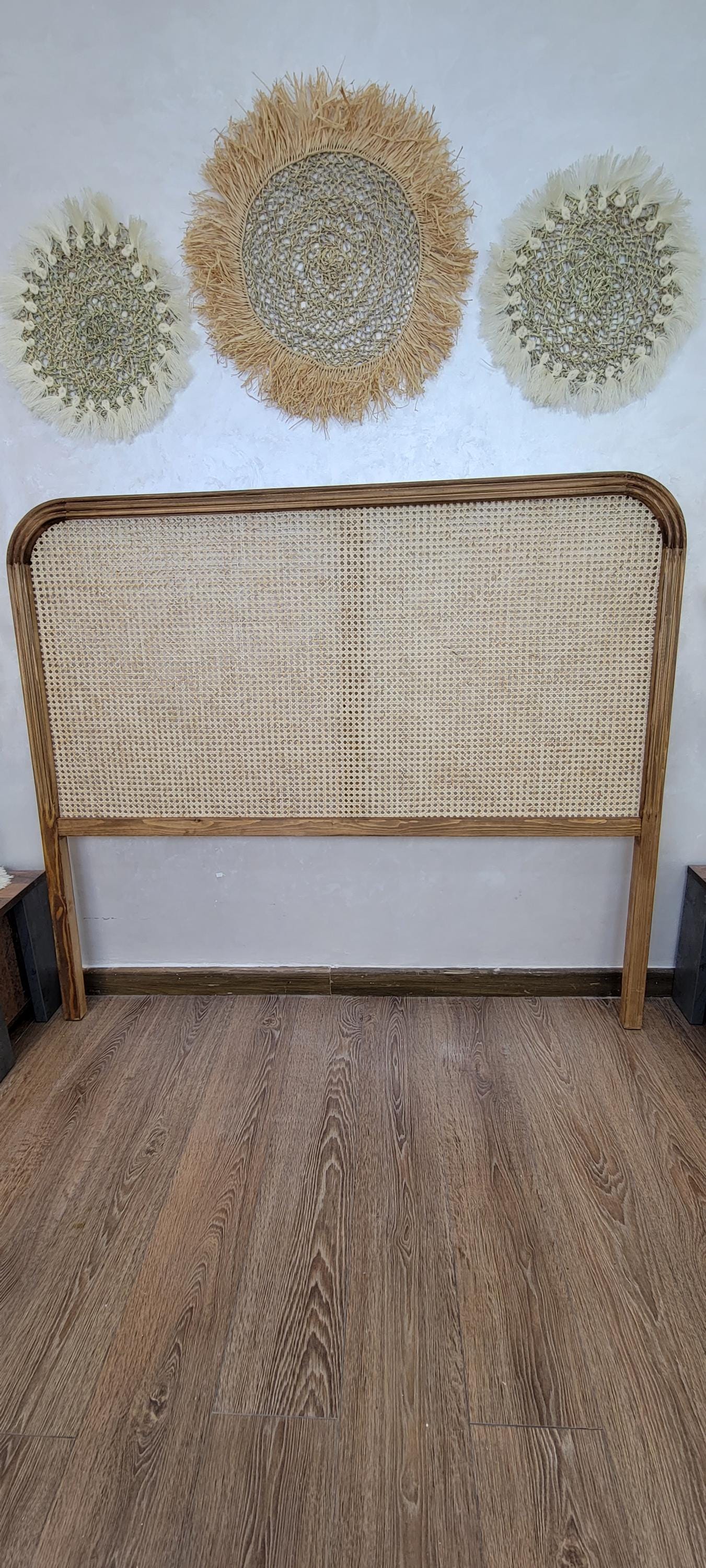 Rattan Headboard — close-up of rattan cane texture