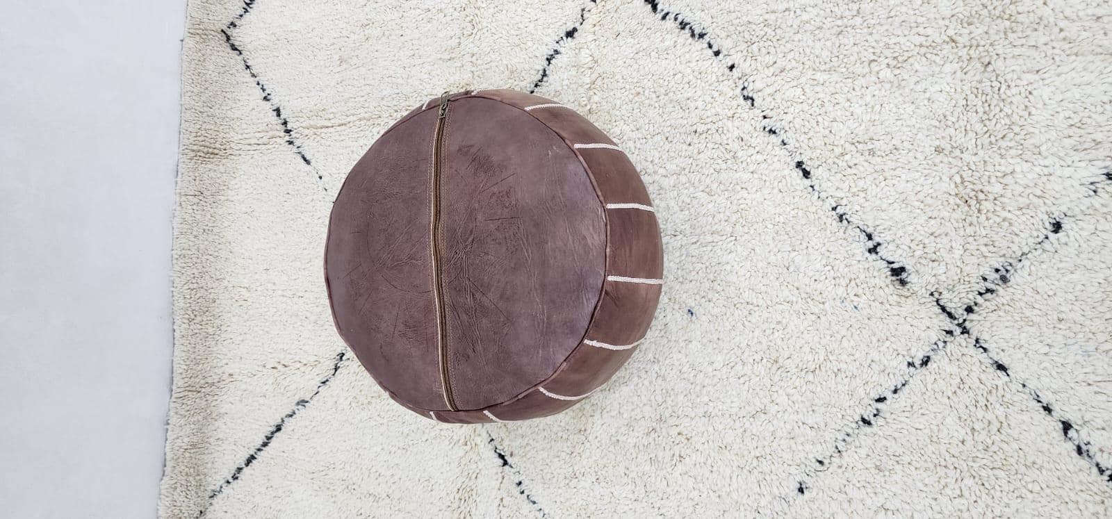 Moroccan Floor Pouf — alternate angle showing scale