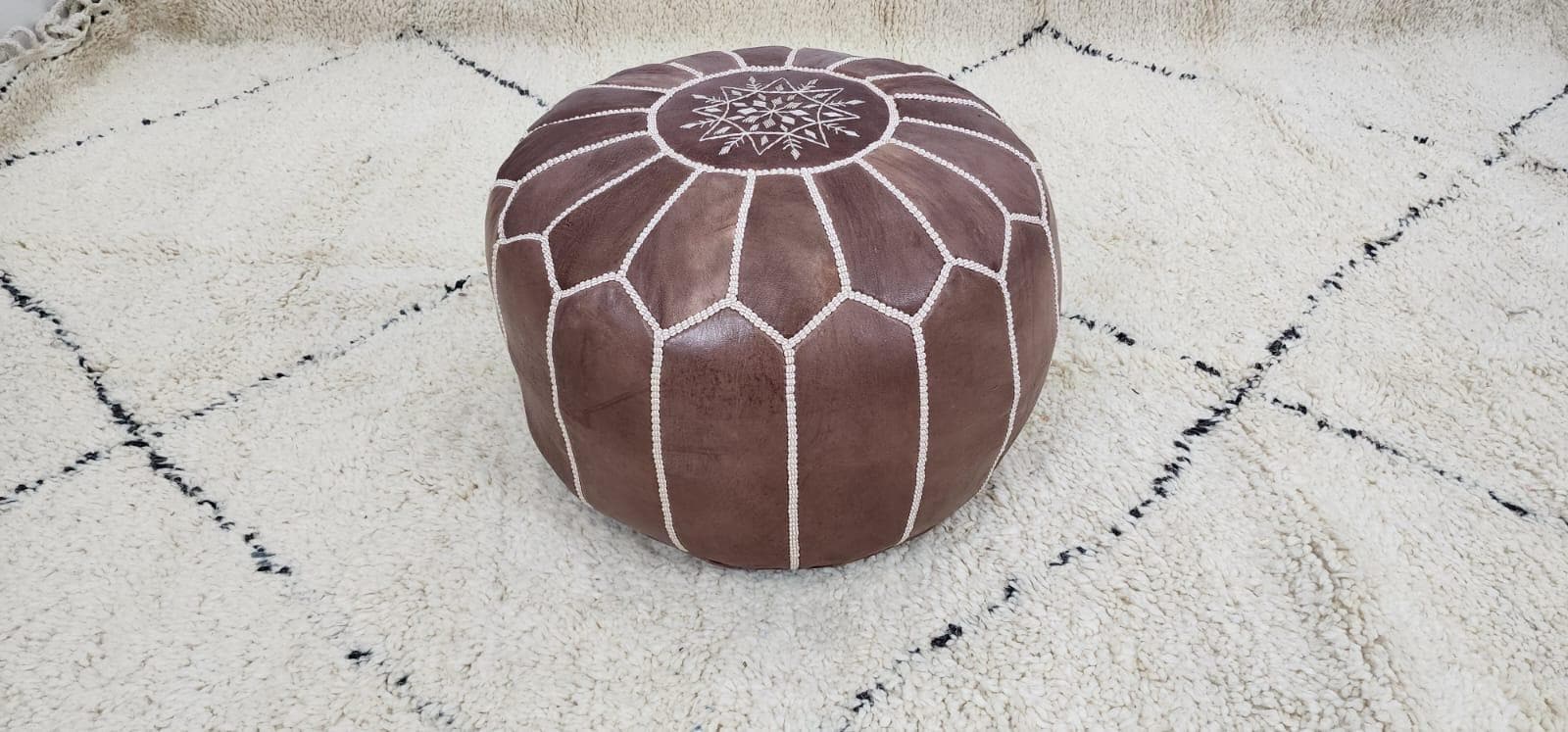 Moroccan Floor Pouf — color variation in natural light