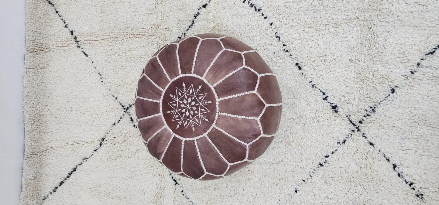 Moroccan Floor Pouf — lifestyle scene in a US home