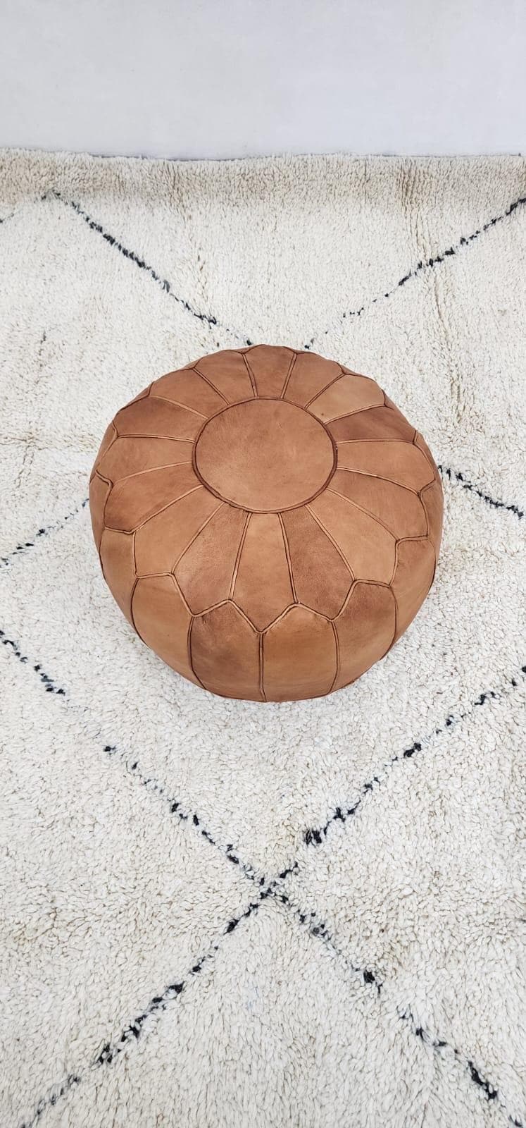Moroccan Floor Pouf — alternate angle showing scale